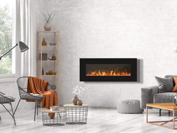 Ampere Heat - 42" Sparkwall Top Venting Wall Hanging In Linear Fireplaces - WTS3DWF43B