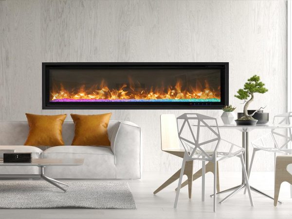 Ampere Heat –Skyline Slim Series Contemporary Front Venting In Linear Fireplaces